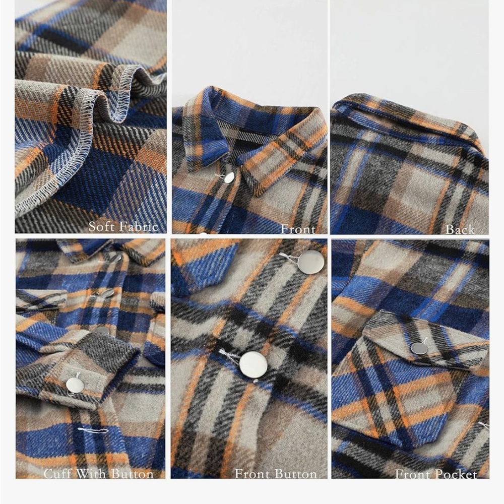 Blue, Gold and gray Shacket - Picture 2 of 7